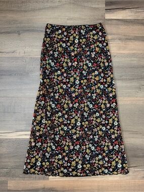 Urban Outfitters Floral Mesh Maxi Skirt - Side Slit - Size Small